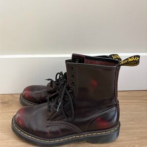Dr. Martens Cherry Leather Boots - Red/Black